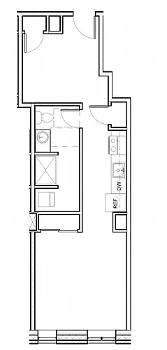 Floor plan Long Studio 211-611