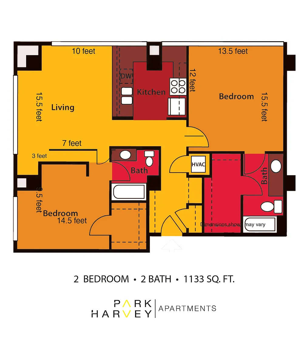 Floor plan Two Bedroom
