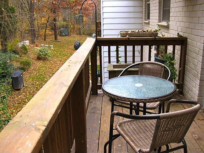 Looking out sliding door