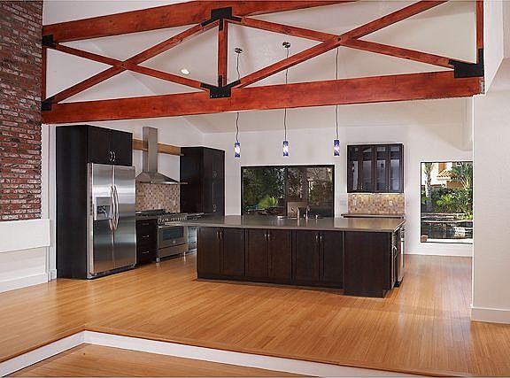 Beautiful brand new island kitchen with top-of-the-line appliances.