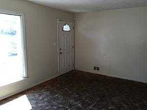 Front door in living room