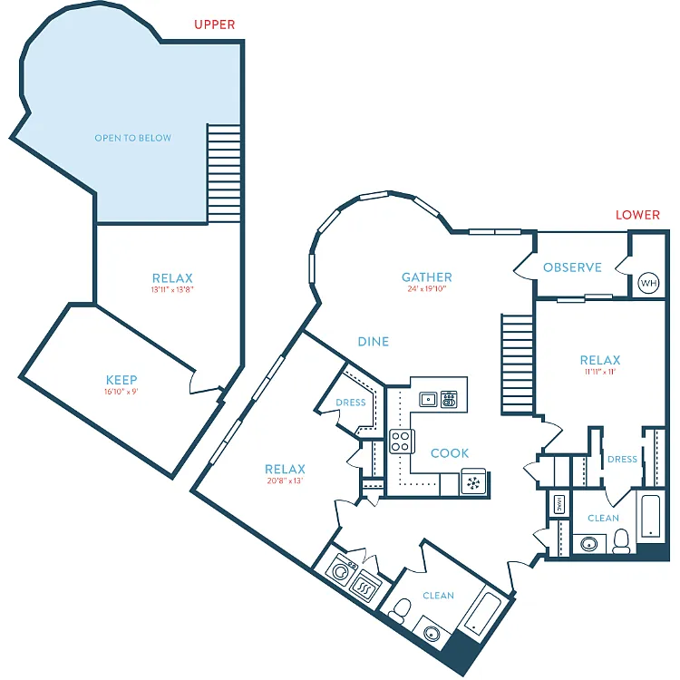 Floor plan 1727 Waypointe B6 Loft
