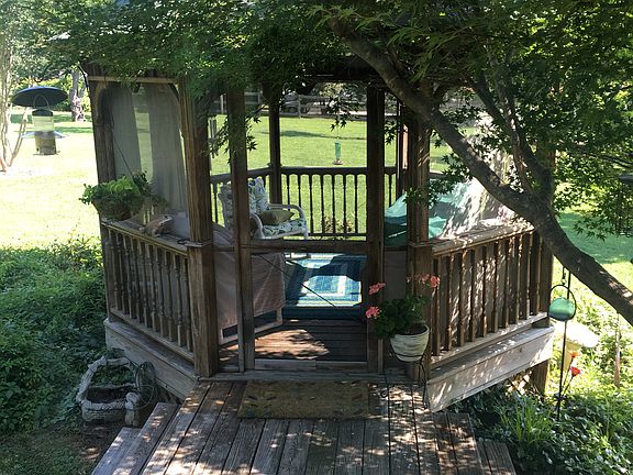 Gazebo in backyard 