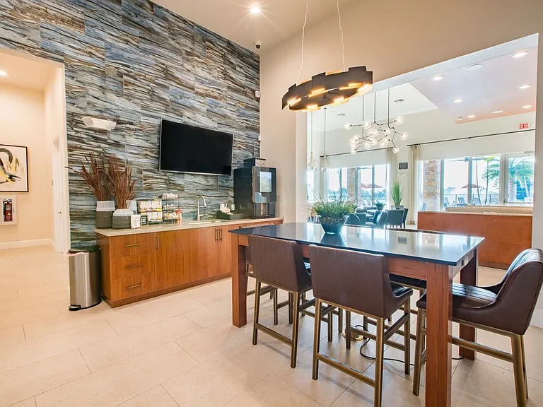 Resident lounge with coffee bar