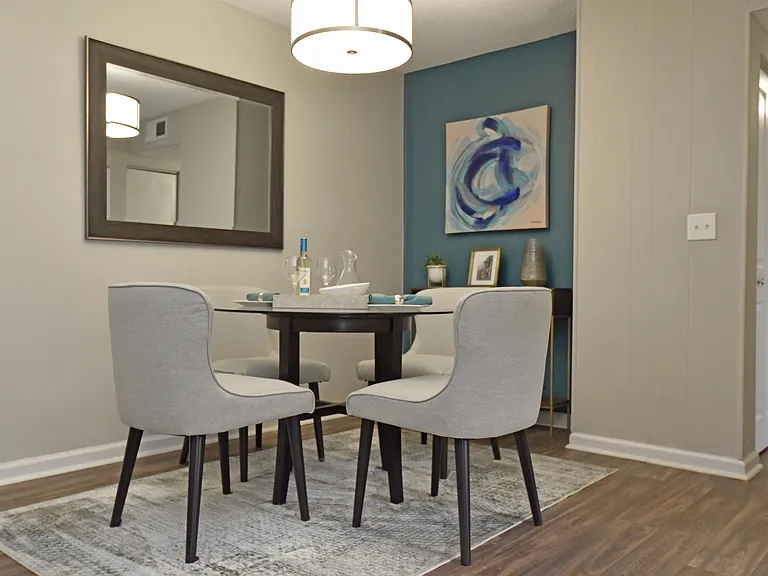 Explore this sophisticated dining space, perfect for intimate gatherings.