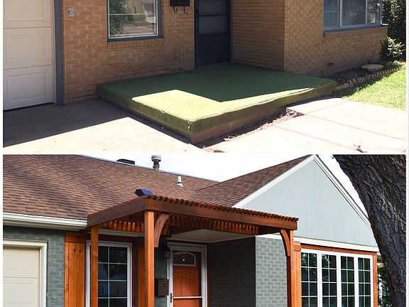 Before & after of exterior. 