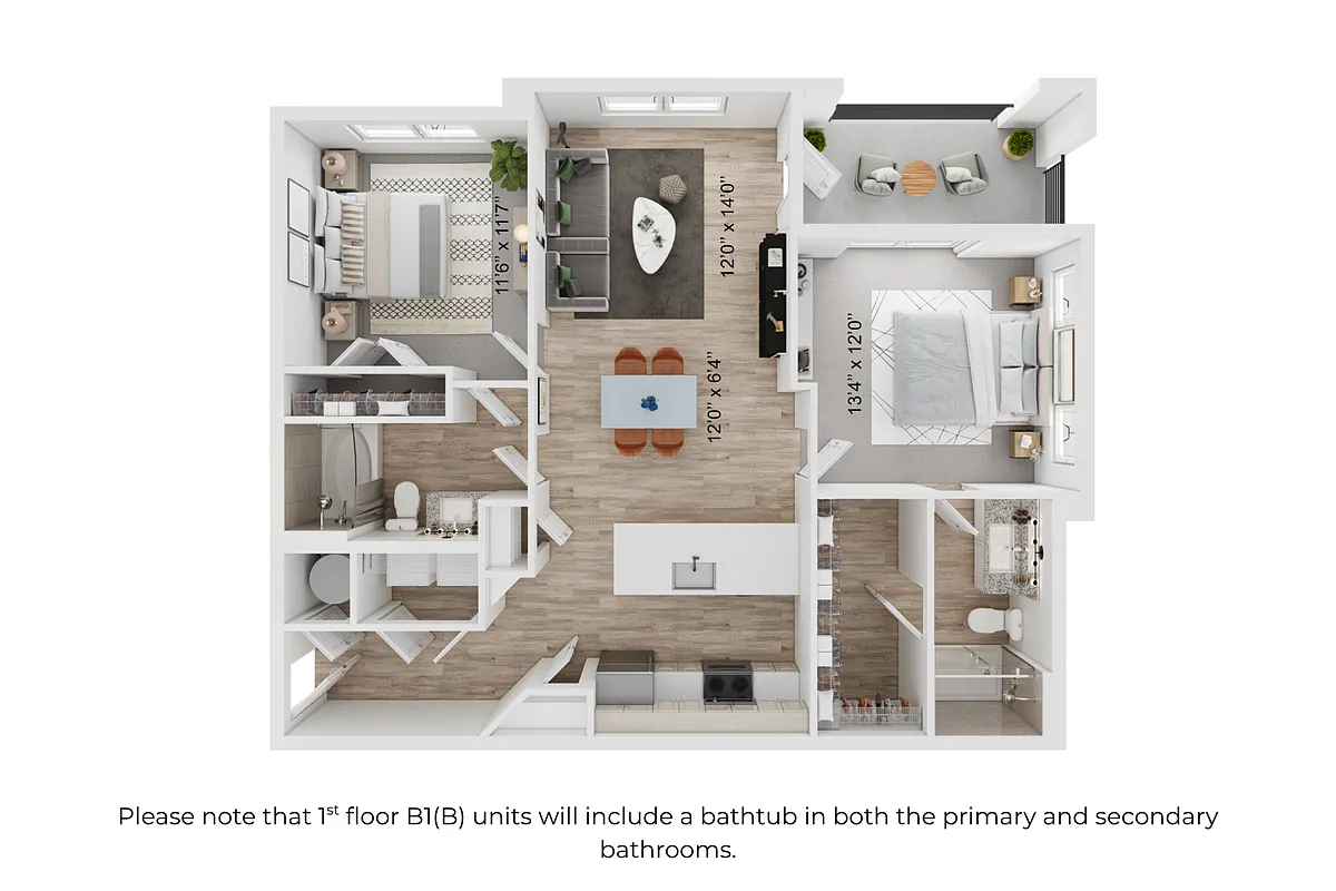 Floor plan B1(b)
