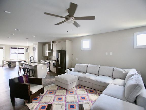 Open living area, view from entry at the front door.