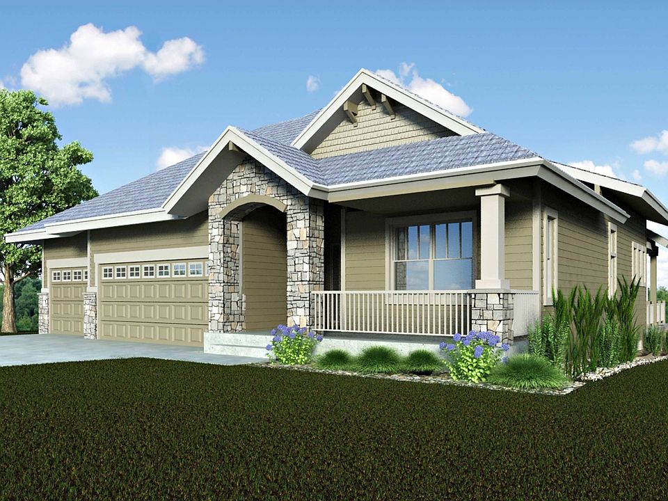 Ranch Style Home Elevation Rendering