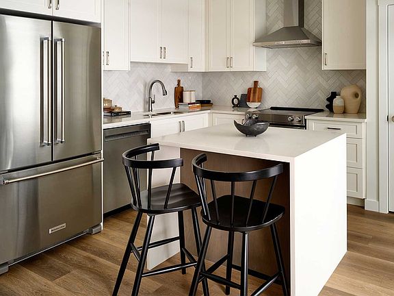 A photo of the kitchen in the Armstrong model in Brightside by Brookfield Residential