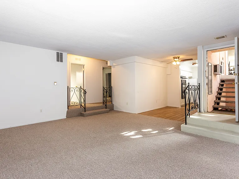 Step in and you'll see a huge open living room with lots of light; new carpet.