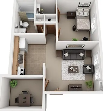 1 Bed 1 Bath Extra Room 1 Bed 1 Bath Extra Room
