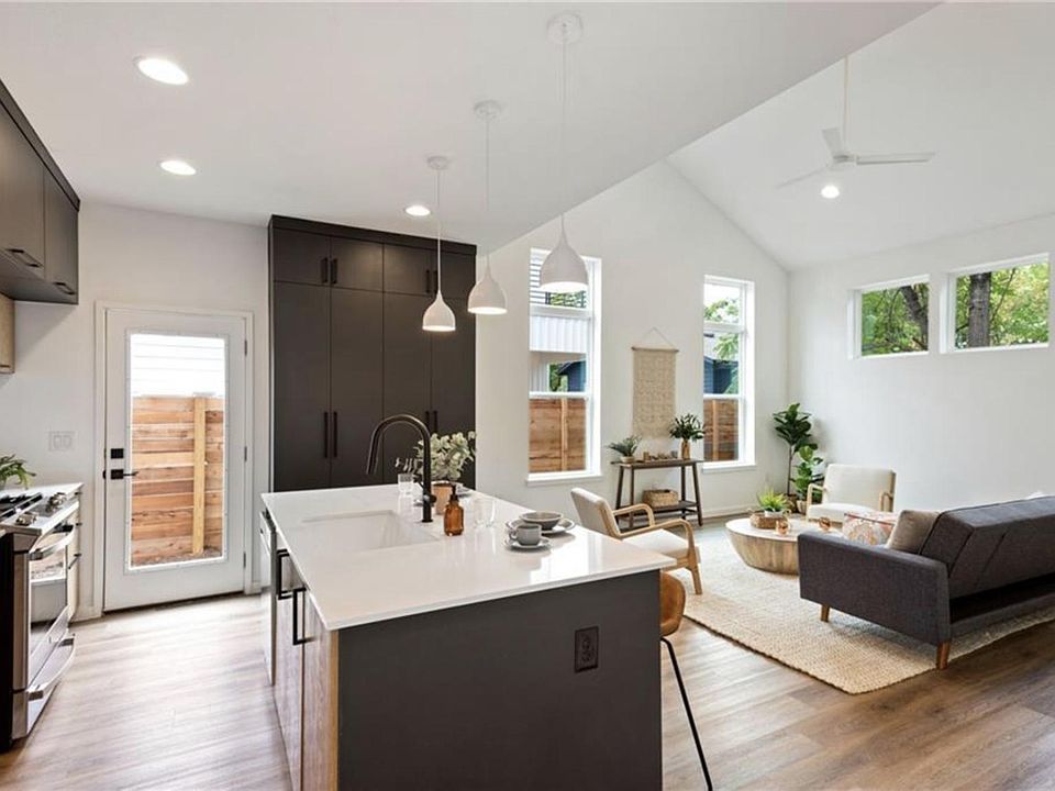 Open concept kitchen and living room