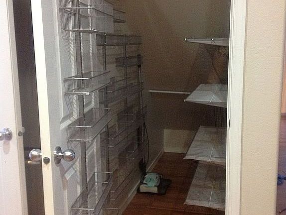 Spacious walk-in pantry