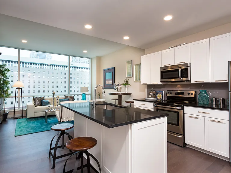 Seven at Broadway kitchen and open floorplan