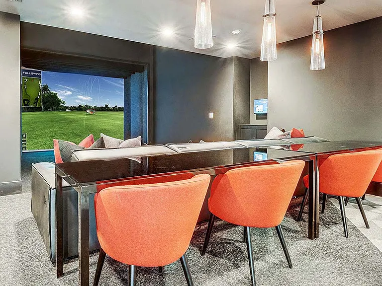 Griffis Platinum Triangle golf simulator.