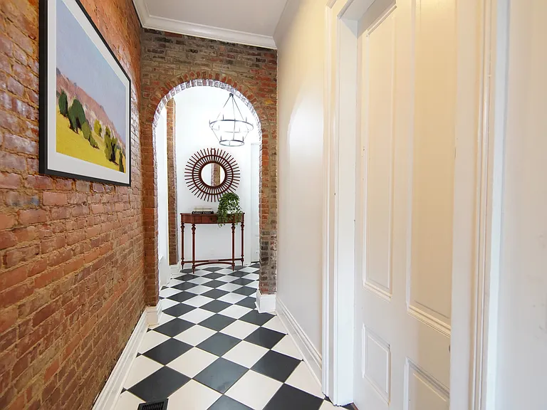 Entry foyer staged.