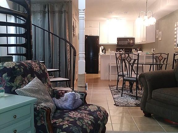 Open living/dining/kitchen