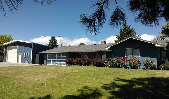 Front with storage bldg