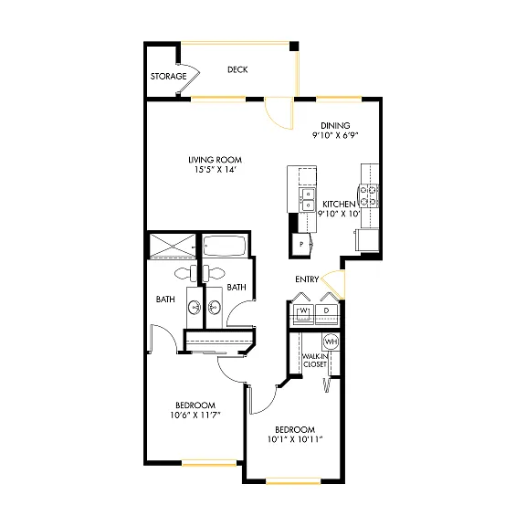 Floor plan North B2 2x2