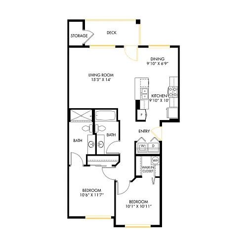 Floor plan North B2 2x2