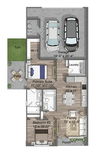 Floor plan Levi with Attached Garage