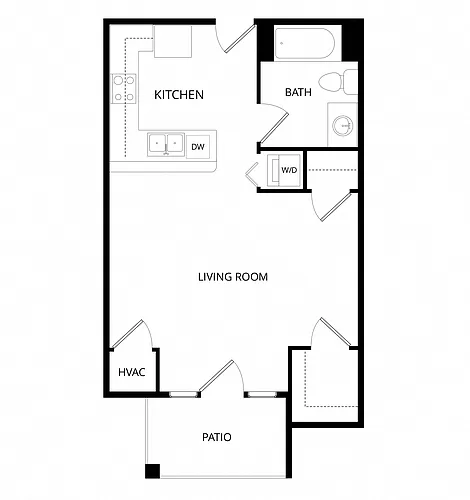 Floor plan Studio B
