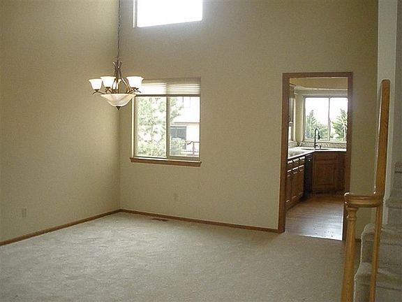 Dining room with transom window
