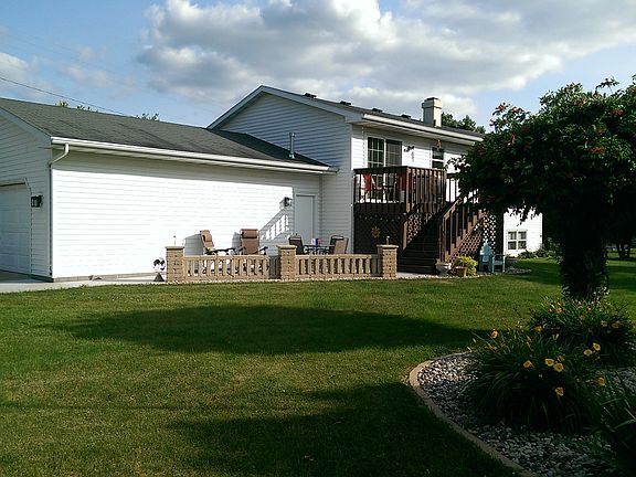 Deck and Patio in backyard