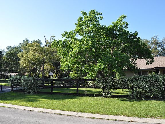 The yard is fully fenced.
