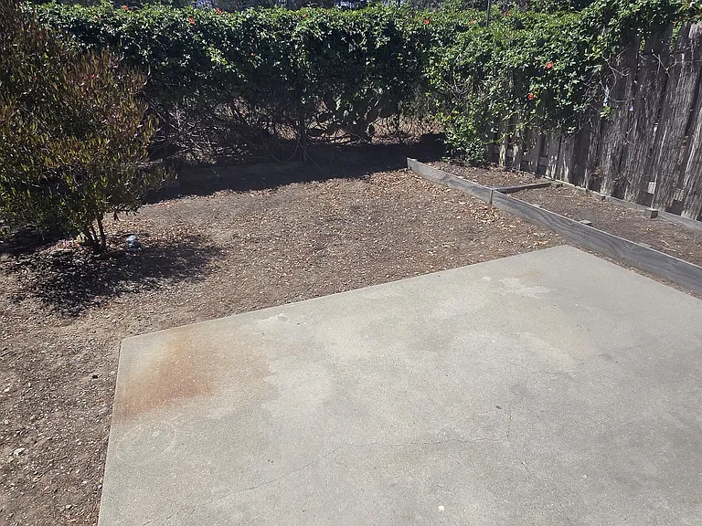 Enclosed backyard