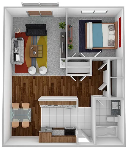 Floor plan 1 BR