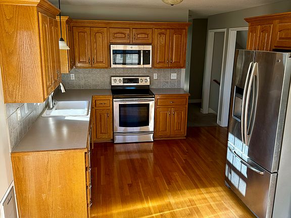 Kitchen with stainless steel appliances