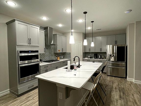 large size LG fridge and smart wall oven
