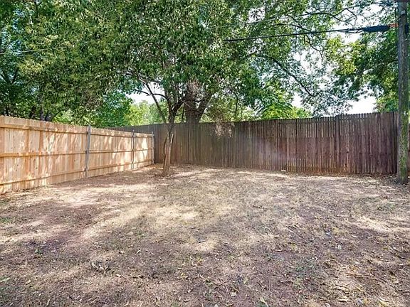 Private, fenced backyard