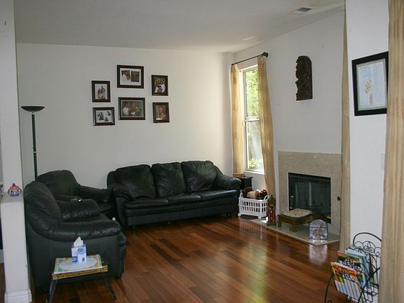 Family room with fire place.