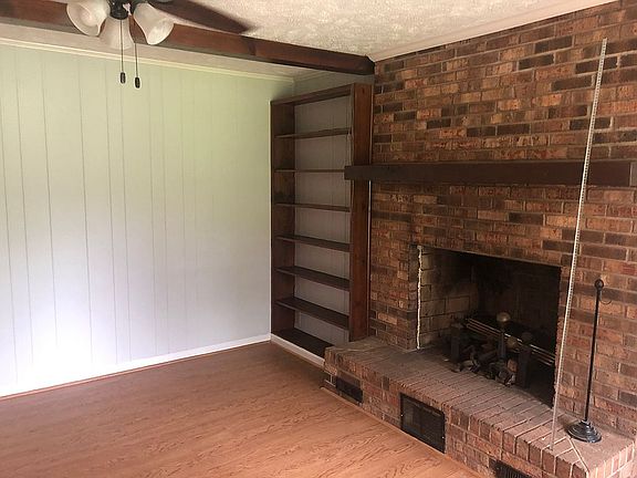 Brick Fireplace & Built-ins