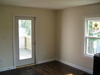 Kitchen looking toward deck