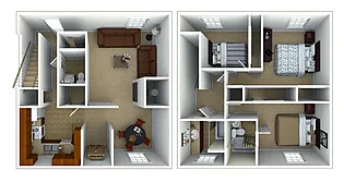 Floor plan 3 Bedroom Townhouse