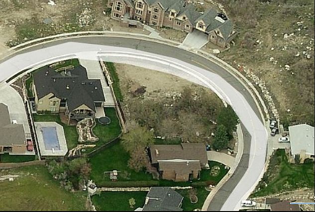 from air showing vacant lot 