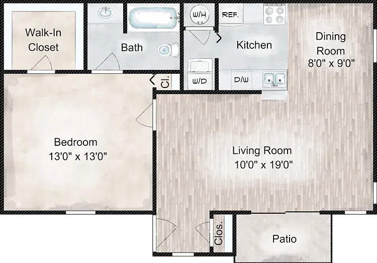 Maple Renovated Floorplan Diagram