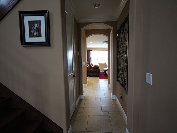 Hallway leads to family room