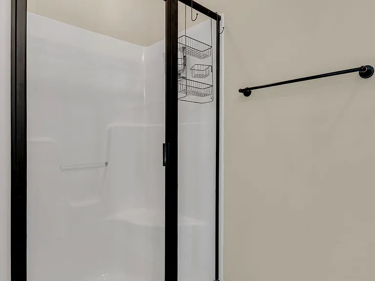 Master bath has separate shower