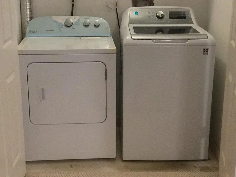 especial washer( pre load a whole gallon of soap) & dryer