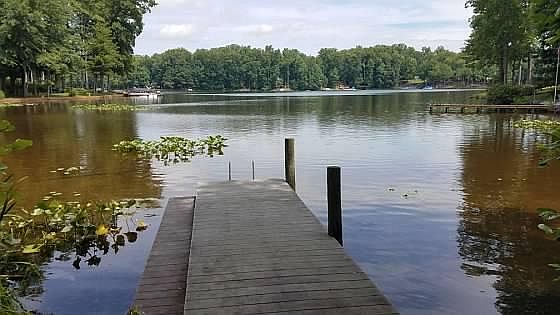 Dock in the backyard - take off from the dock to kayak, canoe to the beaches, fish, or tour the lake.
