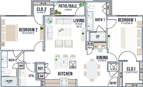 B4 | 1096 sq ft B4 | 1096 sq ft
