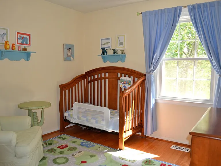 3rd bedroom upstairs. View of nature preserve and creek.