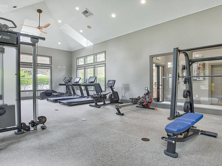 Gym with a variety of equipment