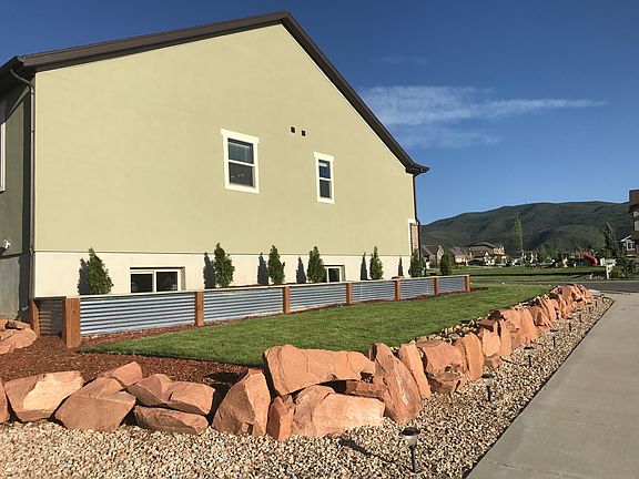 Rock and corrugated walls