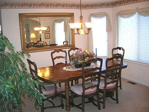 Large Dining Room with wall space for hutch or buffet.